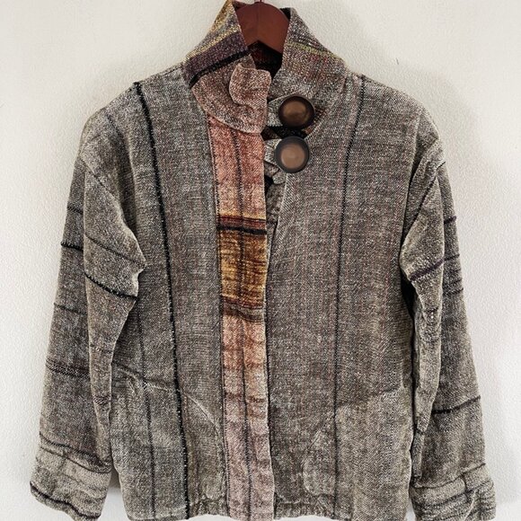 MARCIA HAMMOND Hand Woven Chenille Jacket/Rich Colors: NWOT! Small; RETAIL $595! - Picture 3 of 10